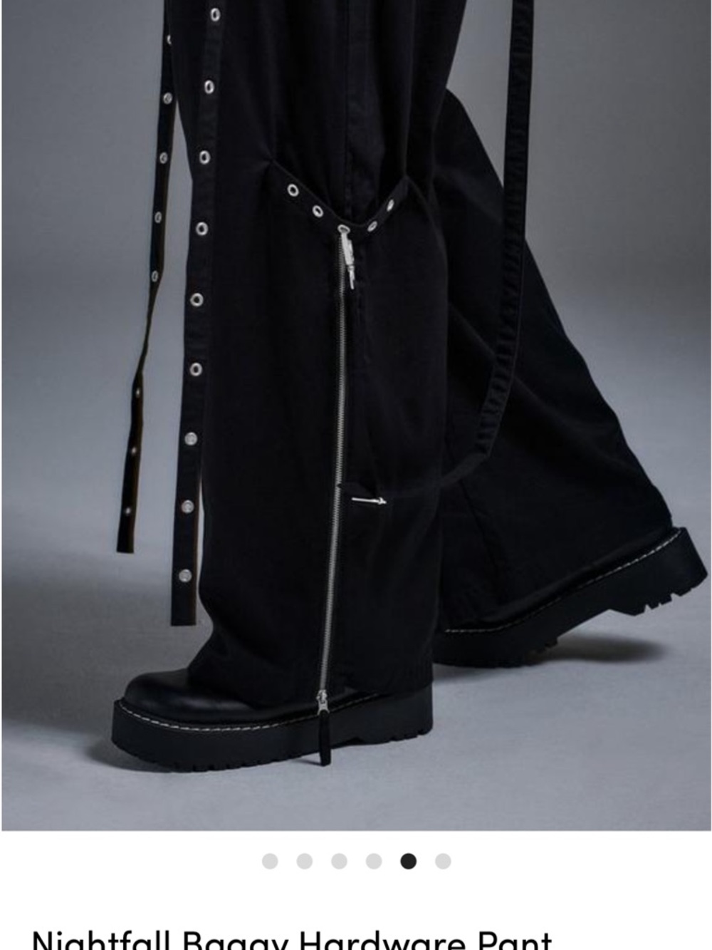 Torrid Nightfall strappy y2k baggy hardware pants goth emo 14 black - Picture 2 of 9